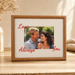 Custom Photo Frame with Hand-Embroidered Love Message