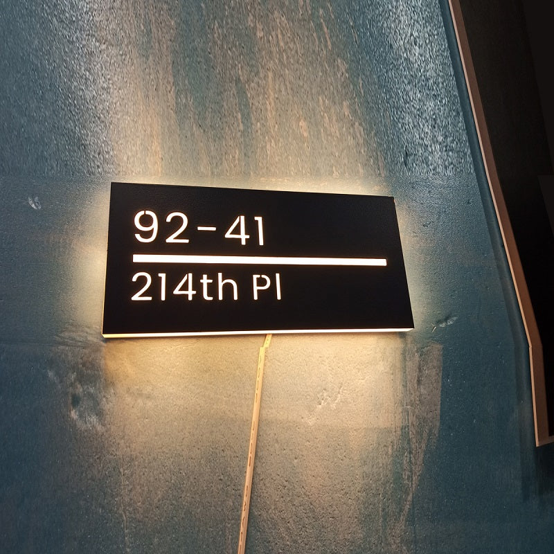 Personalized LED Metal House Sign