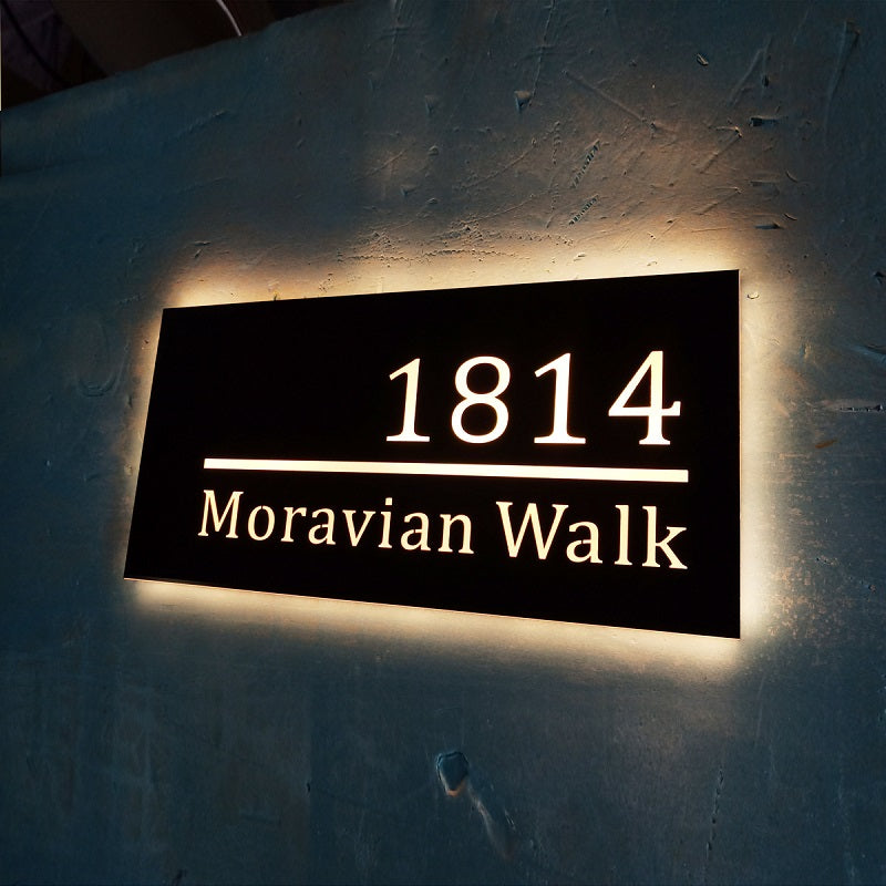 Personalized LED Metal House Sign