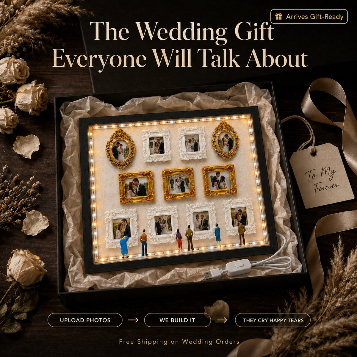 Personalized Wedding Memory Museum Frame – A Mini Gallery of Your Forever