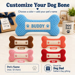 Dog Dad Father's Day Gift — Personalized Squeaky Bone Toy