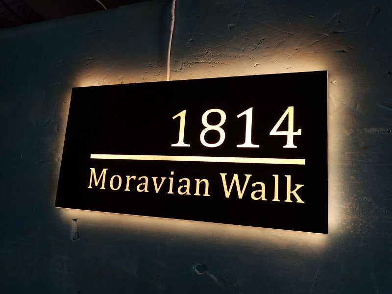 Personalized LED Metal House Sign