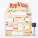 Personalized First Day of School Board, Dry Erase Sign | Custom name, dry erase wood sign, 8 x 10 in, preschool kindergarten photos, 3 markers included