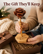 Personalized Wooden Rose Keepsake for Couples