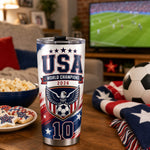 World Cup 2026 Personalized Tumbler – USA Soccer Fan 20oz Stainless Steel Travel Mug