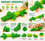 Custom Embroidered Crocodile Dog Toy - Squeaky & Durable Plush
