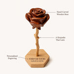 Personalized Wooden Rose Keepsake for Couples
