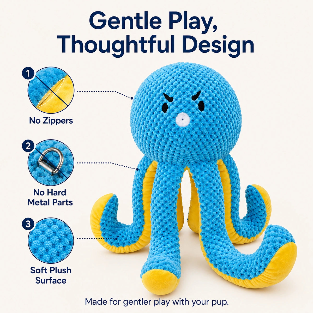 Dog Dad's Favorite — Custom Embroidered Octopus Plush Toy