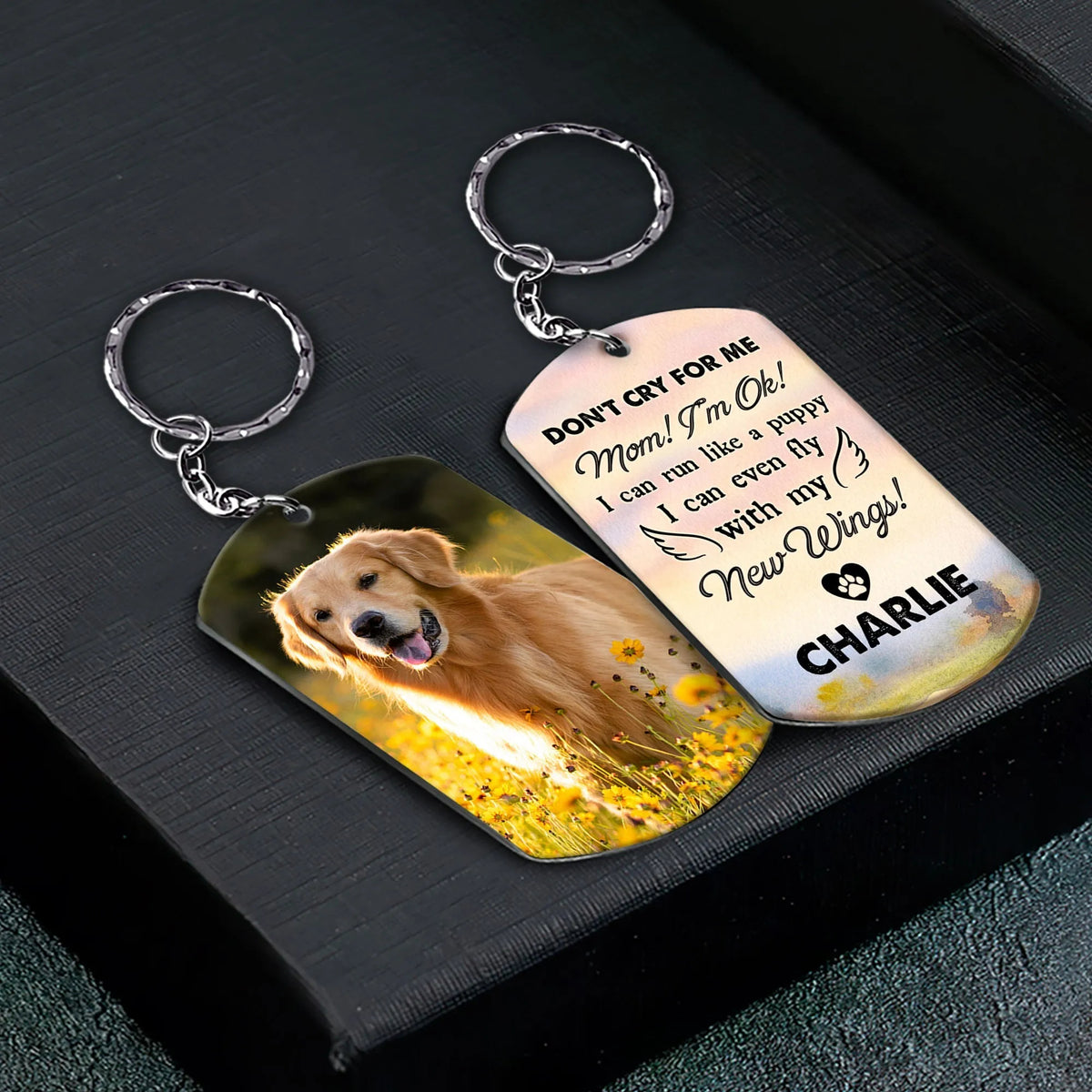 Personalized Pet Photo Memorial Keychain