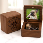 Custom Photo Wooden Fur Memorial Keepsake Box - Personalized Pet Memorial Gifts For Dogs And Cats - In Loving Memory