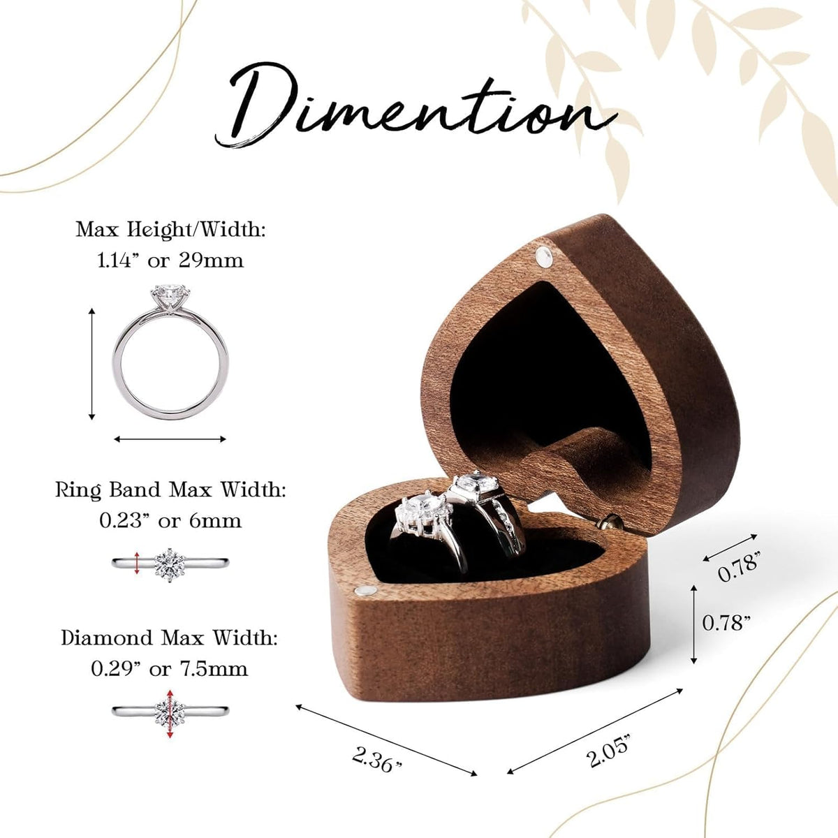 Personalized Wooden Wedding Ring Box