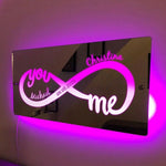 Personalized Led Mirror Light Customized With Couple’s Name