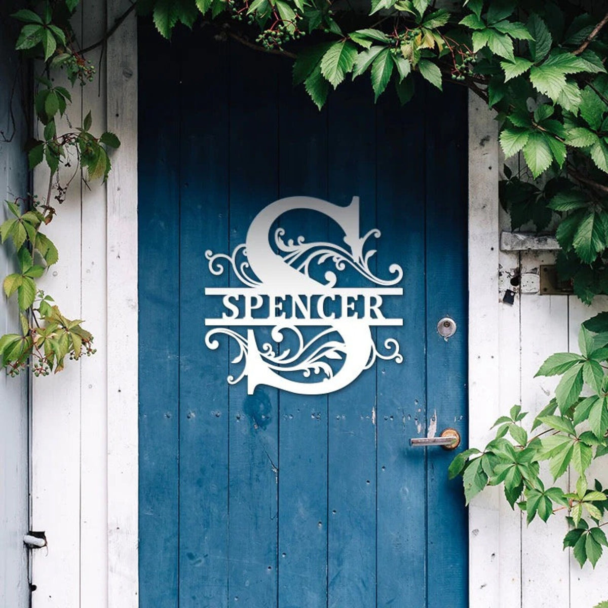 Personalized Family Name Metal Sign-Monogram Wall Decor