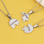 Personalized Puzzle Heart Necklace
