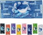 Personalized Kids Beach Towels with Names - 6 Sizes, Cotton/Poly