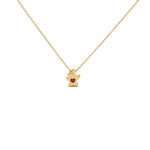 Personalized Bear Family Necklace - 18K Gold Plated Custom Name Pendants