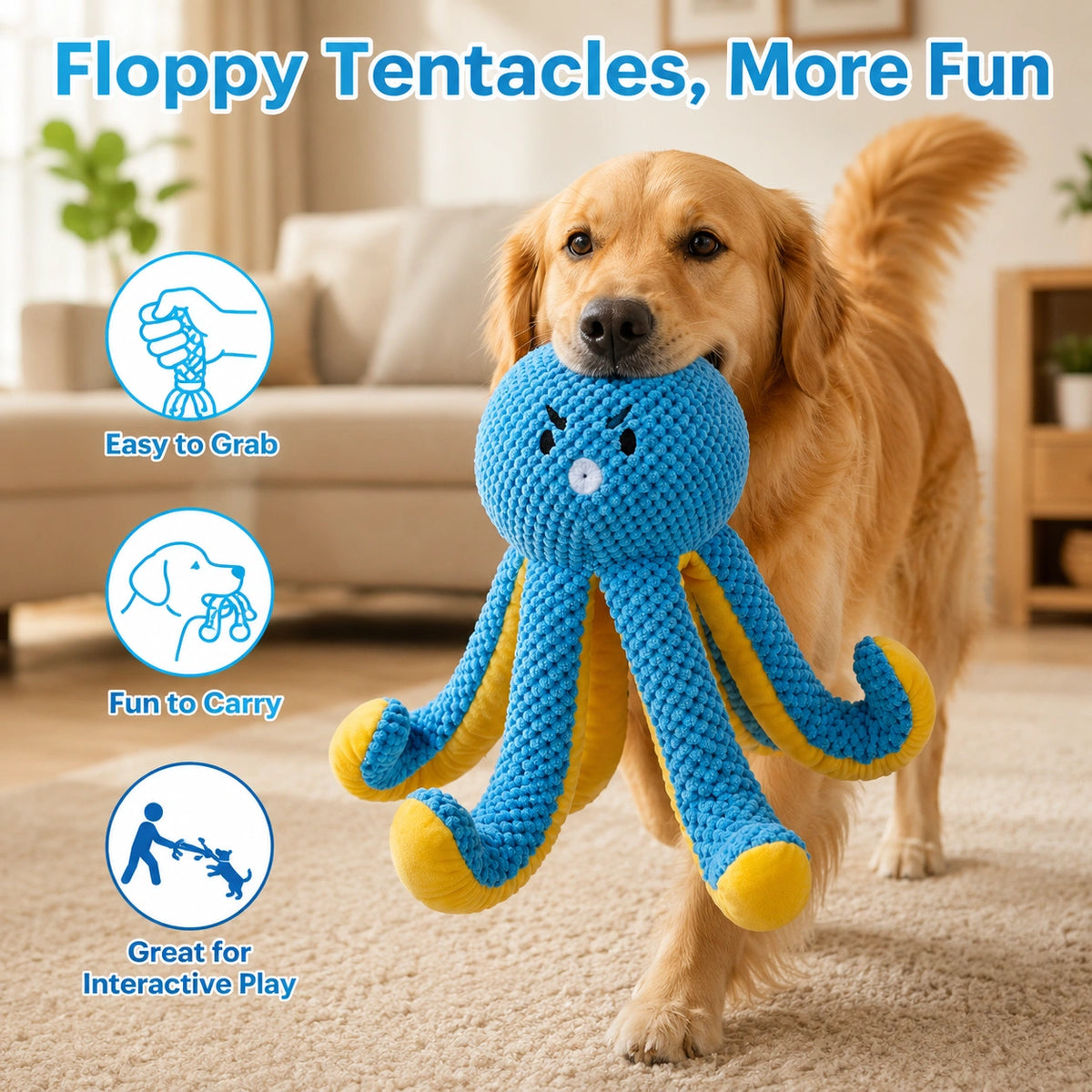 Dog Dad's Favorite — Custom Embroidered Octopus Plush Toy