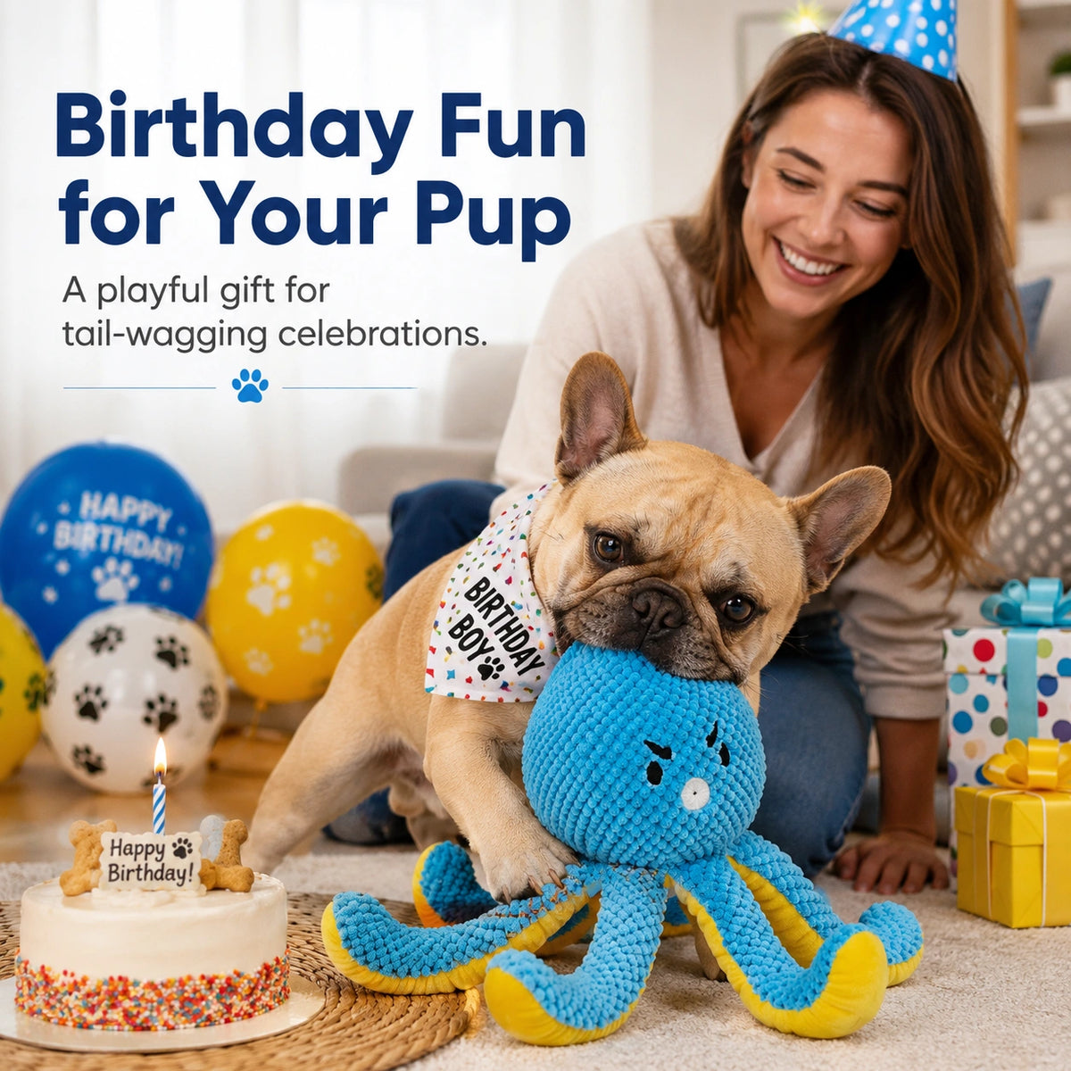 Dog Dad's Favorite — Custom Embroidered Octopus Plush Toy
