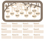 Personalized Family Tree w/Names - 2 Sizes Customized Wood Signs Decor Grandma Gifts, Birthday Gifts for Grandma Mom Grandparent, Custom Family Wooden Desk Table Sign Art Decorations