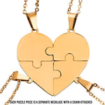Personalized Puzzle Heart Necklace