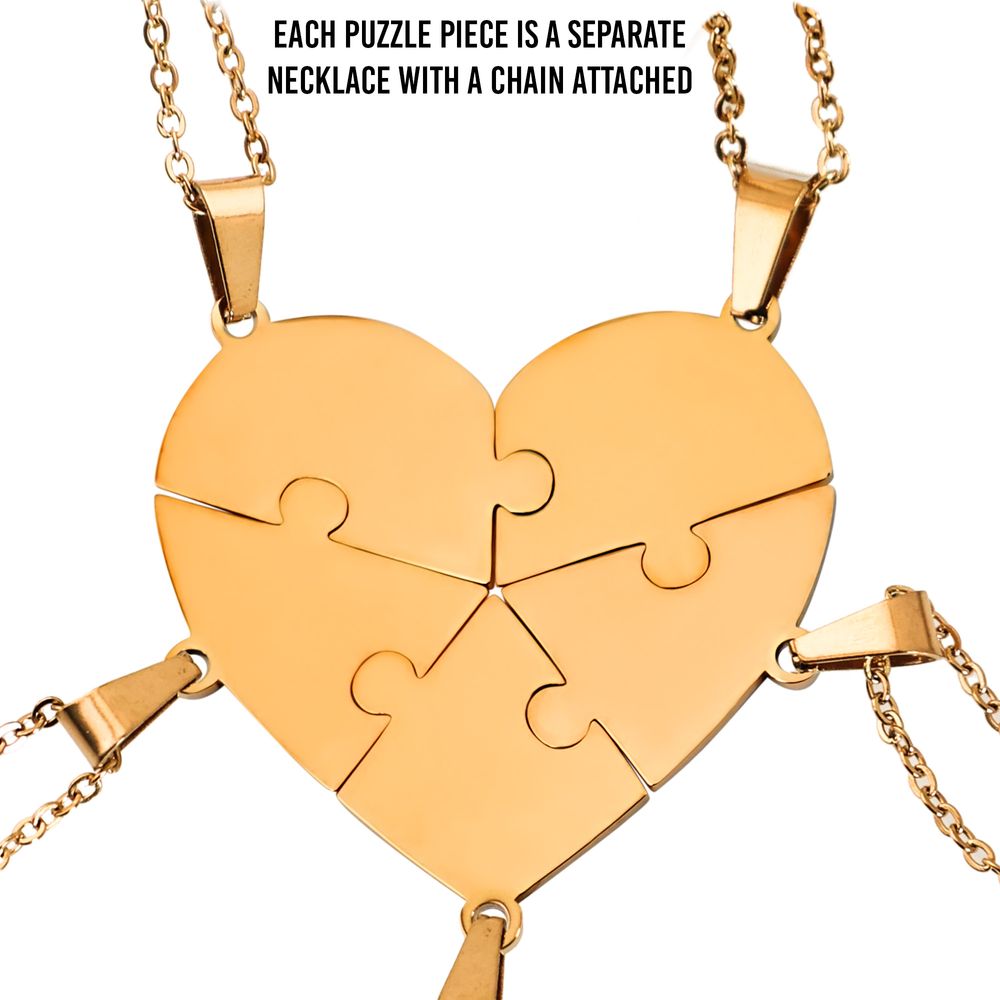 Personalized Puzzle Heart Necklace