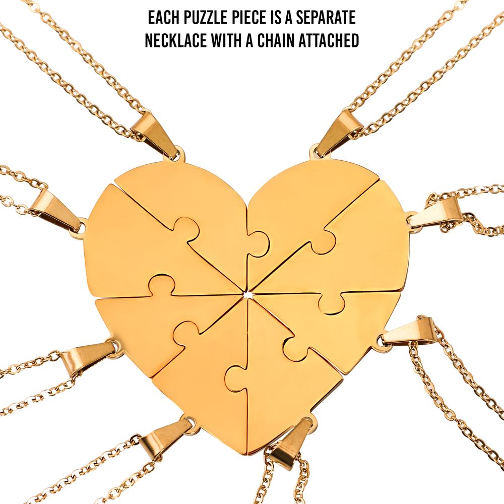 Personalized Puzzle Heart Necklace
