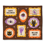 Haunted Halloween Candy Party Custom Name Blanket