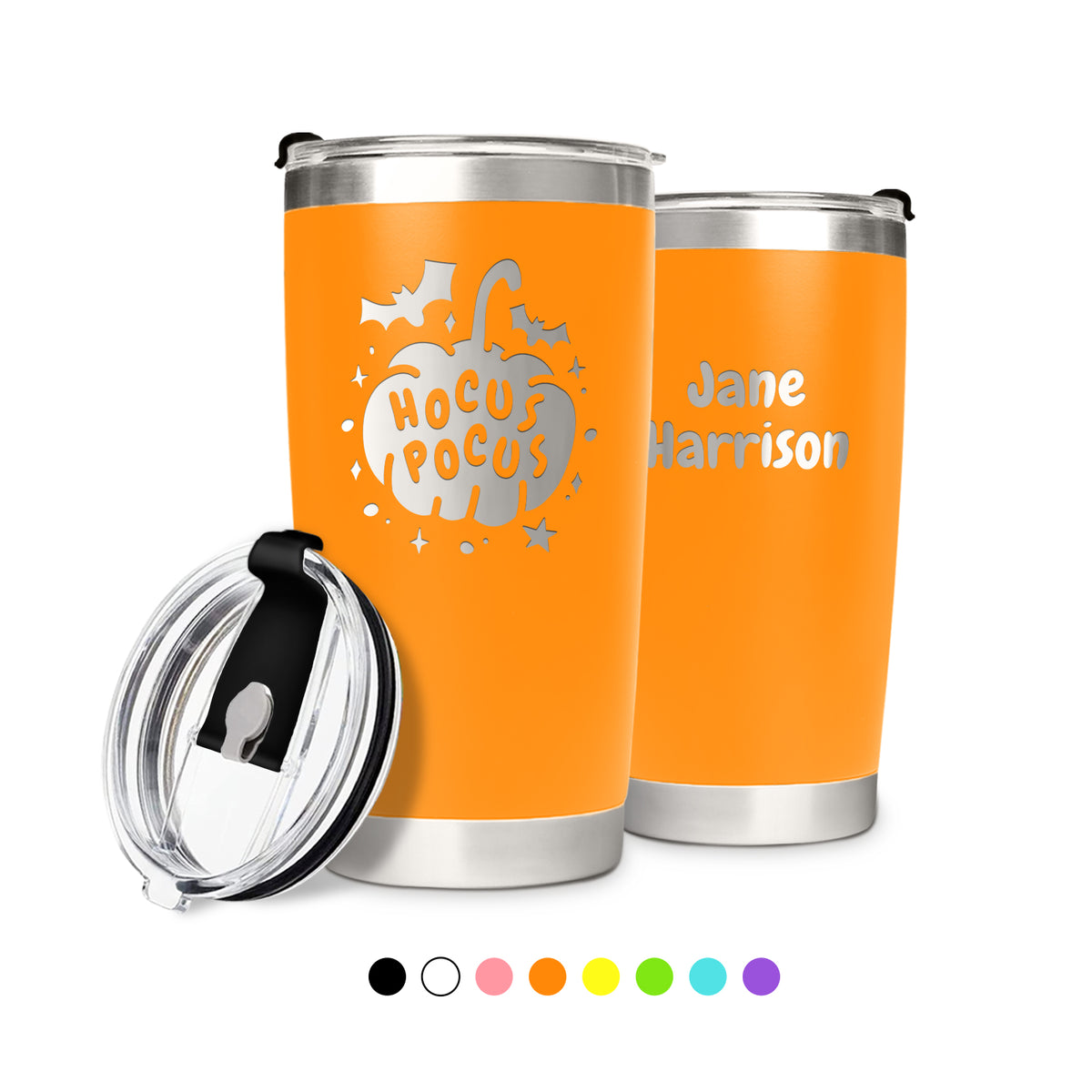 Halloween Pumpkins Art Personalized Tumbler Gift