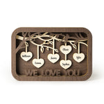 Personalized Family Tree w/Names - 2 Sizes Customized Wood Signs Decor Grandma Gifts, Birthday Gifts for Grandma Mom Grandparent, Custom Family Wooden Desk Table Sign Art Decorations