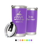 Witch Riding The Broom Personalized Tumbler Halloween Gift
