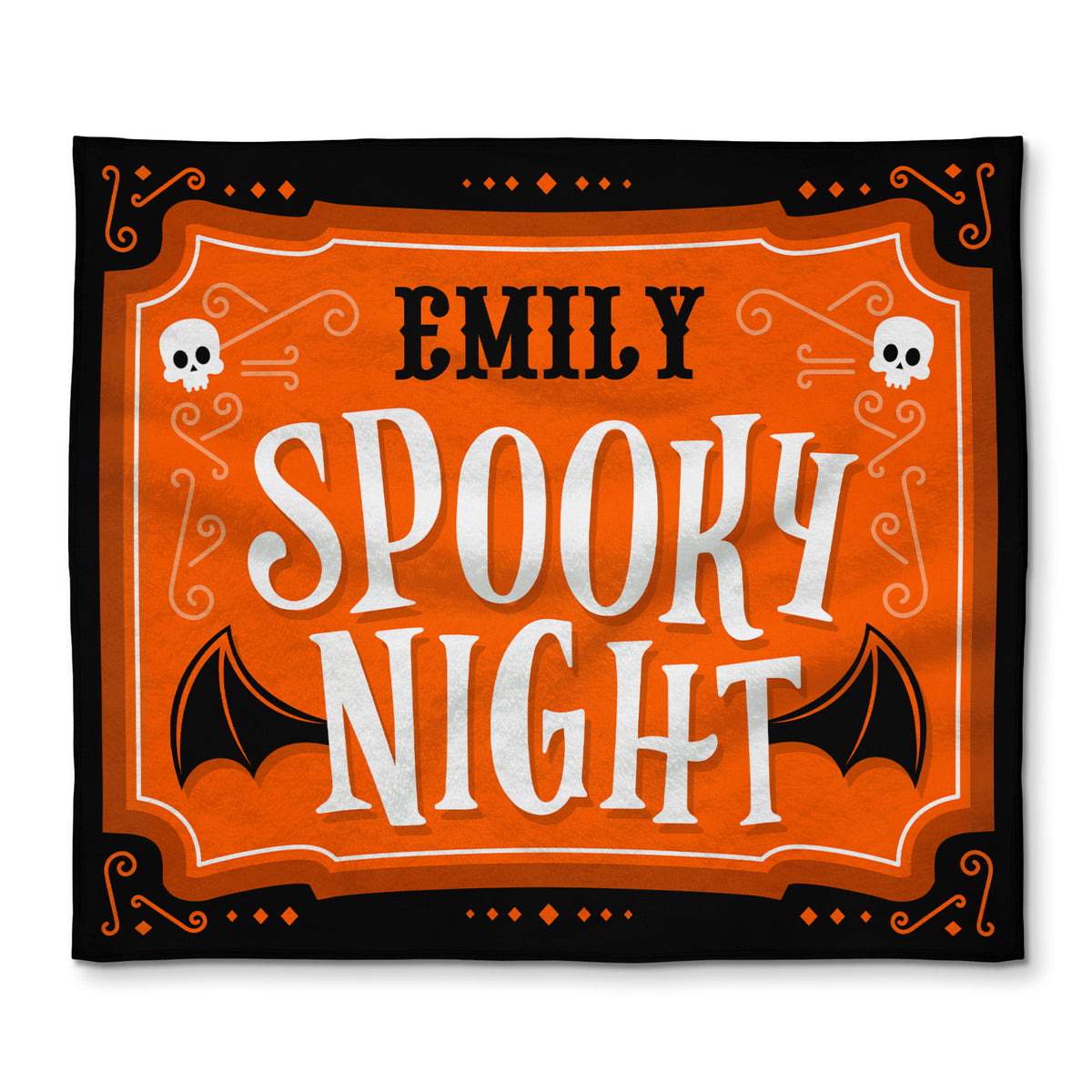 Halloween Throw Blanket Fall Orange Plush Blankets