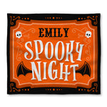 Halloween Throw Blanket Fall Orange Plush Blankets
