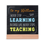 Never Stop Personalized Motivational Home Office Desk Black Decor