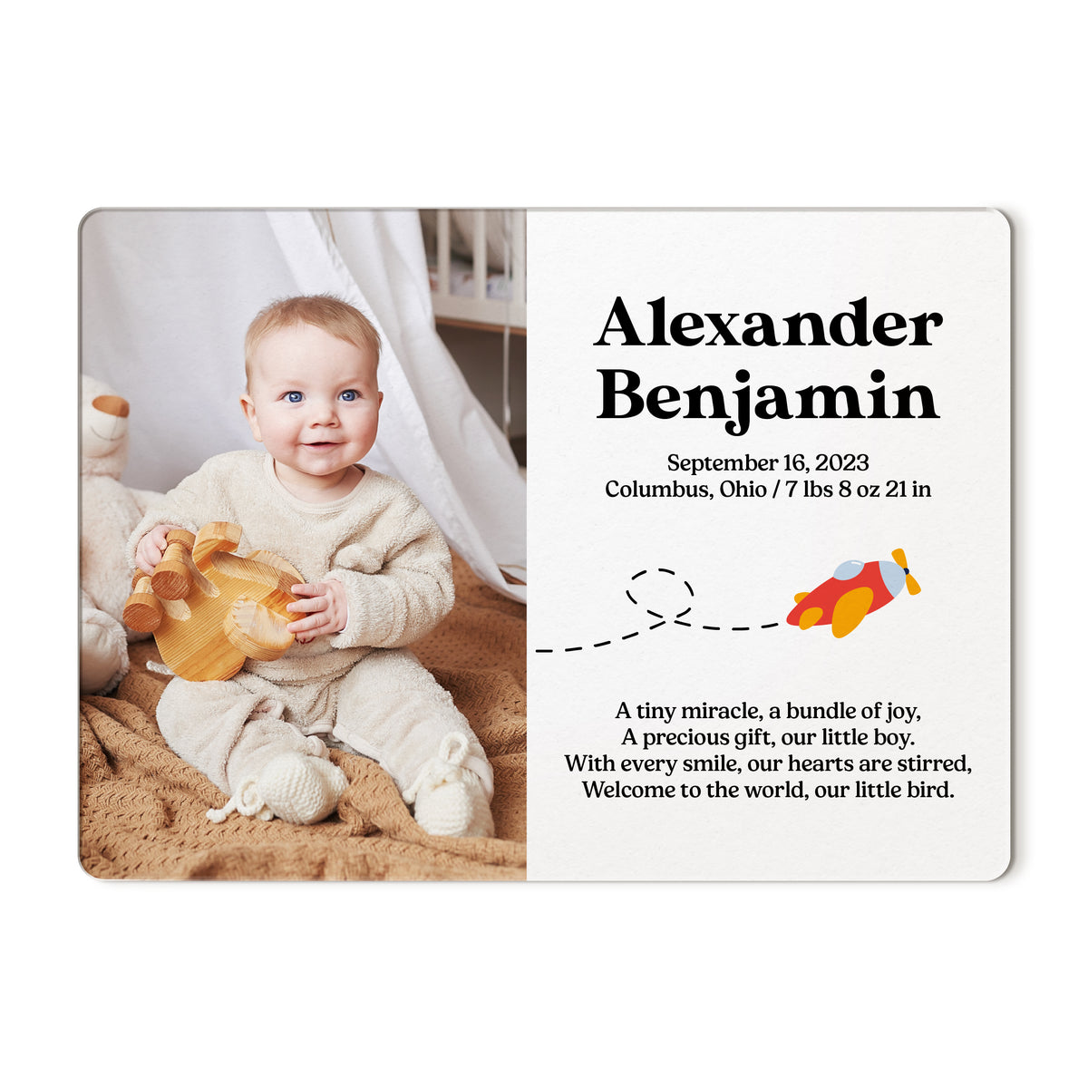 Custom Newborn Announcement, Custom Newborn Baby Name Sign