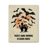 Personalized Halloween Bats Flying Art to Canvas for Wall
