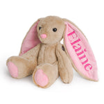 Pink · Personalized Name Embroidered Bunny Plush
