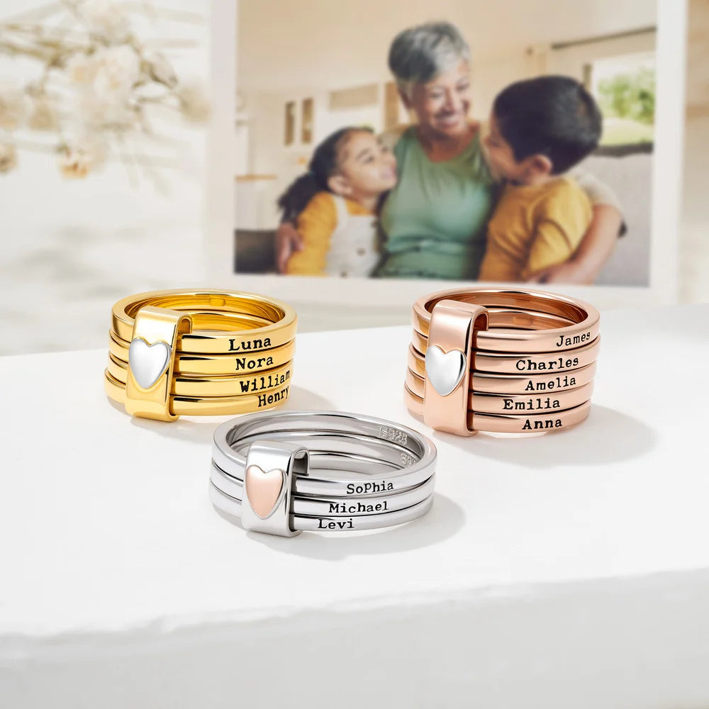 Personalized Name Stacking Rings