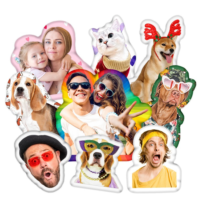 Custom Shaped Photo Pillow – Personalized Pet, People, or Any Picture Gift
