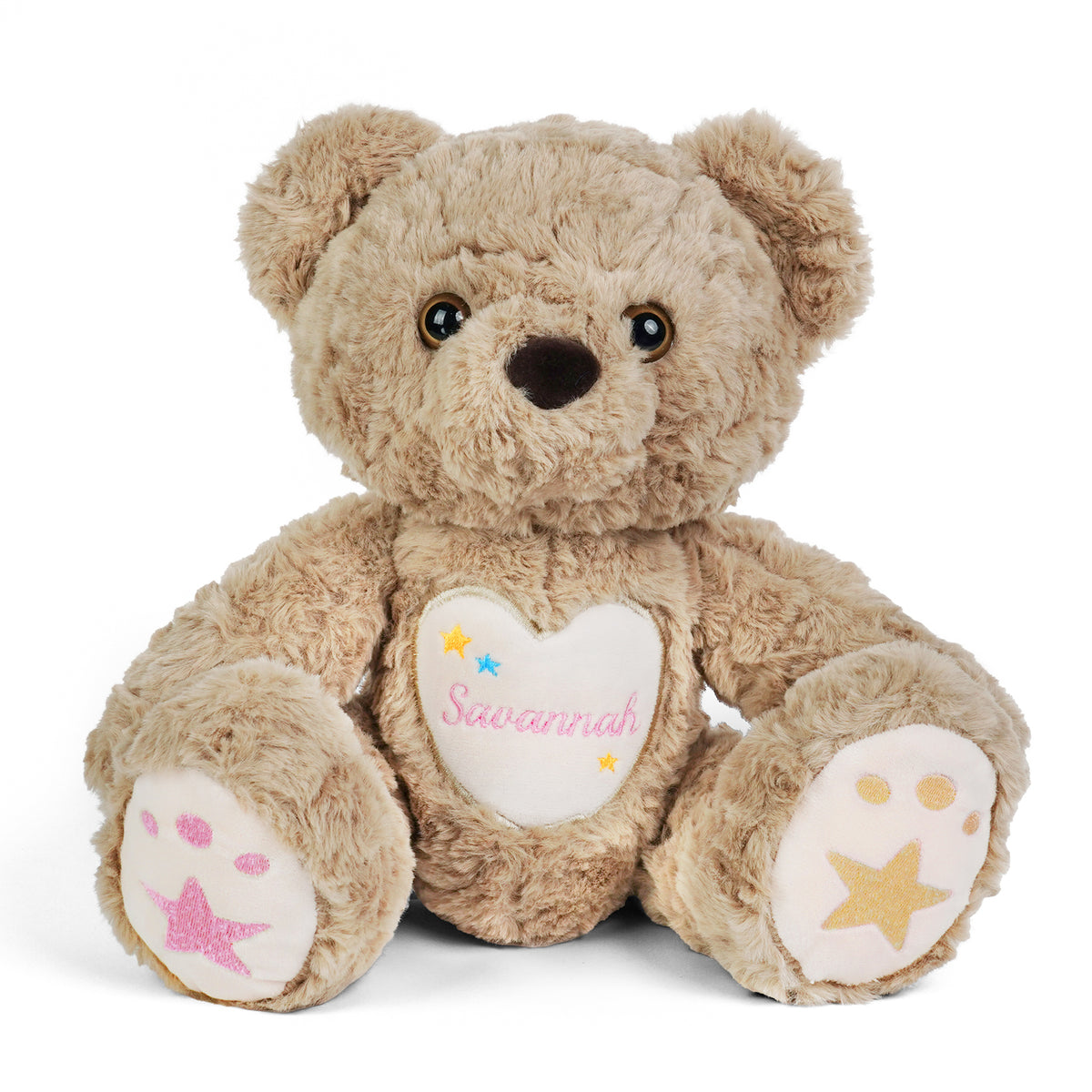 Starlight Teddy Bear 14” - Brown Short Fur - Personalized Gift