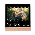 My Dad My Hero Happy Father's Day Desk Sign Decor Gift