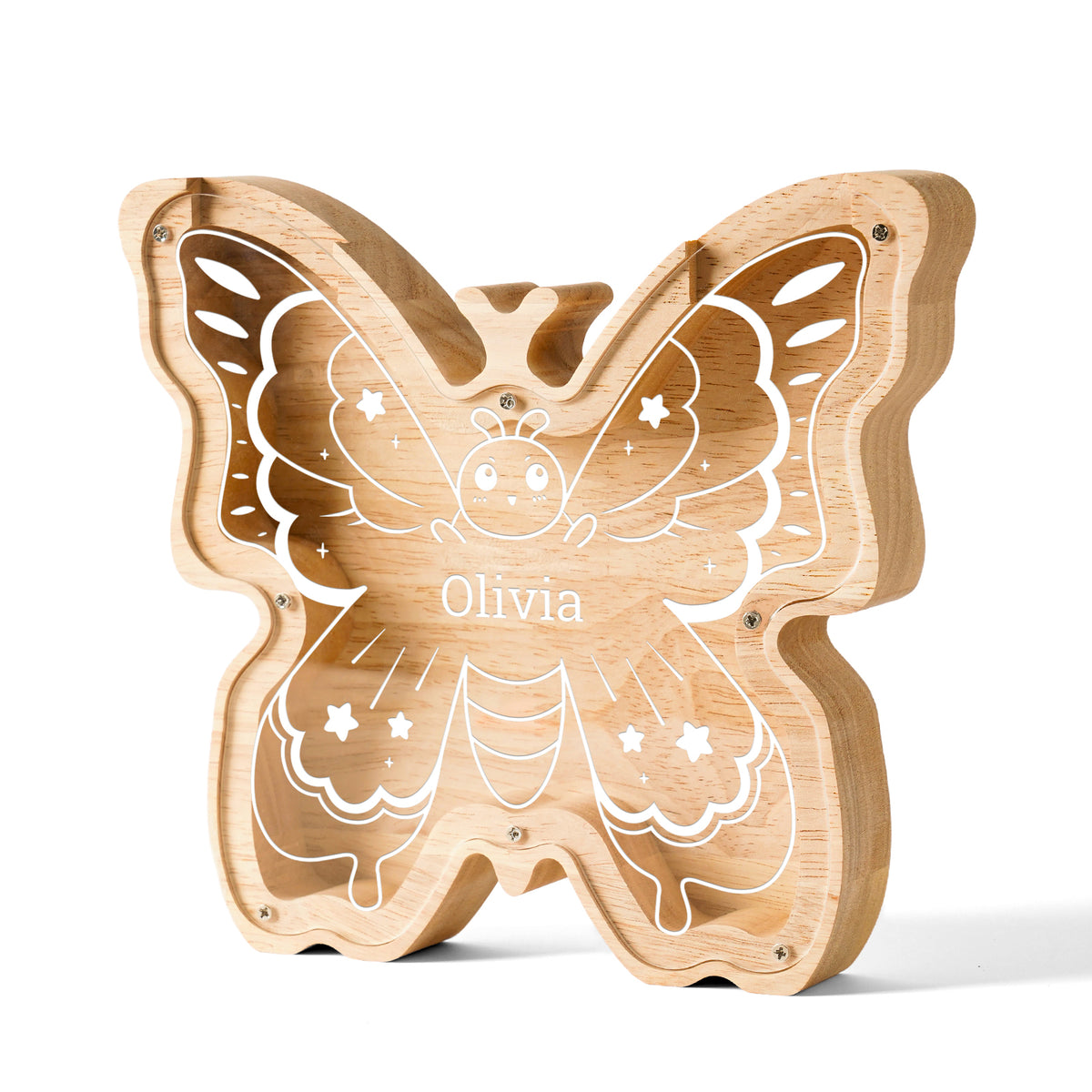 Personalized Wooden Butterfly Piggy Banks - Ideal for Kids' Birthdays, Decor & as Educational Toys