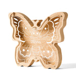Personalized Wooden Butterfly Piggy Banks - Ideal for Kids' Birthdays, Decor & as Educational Toys