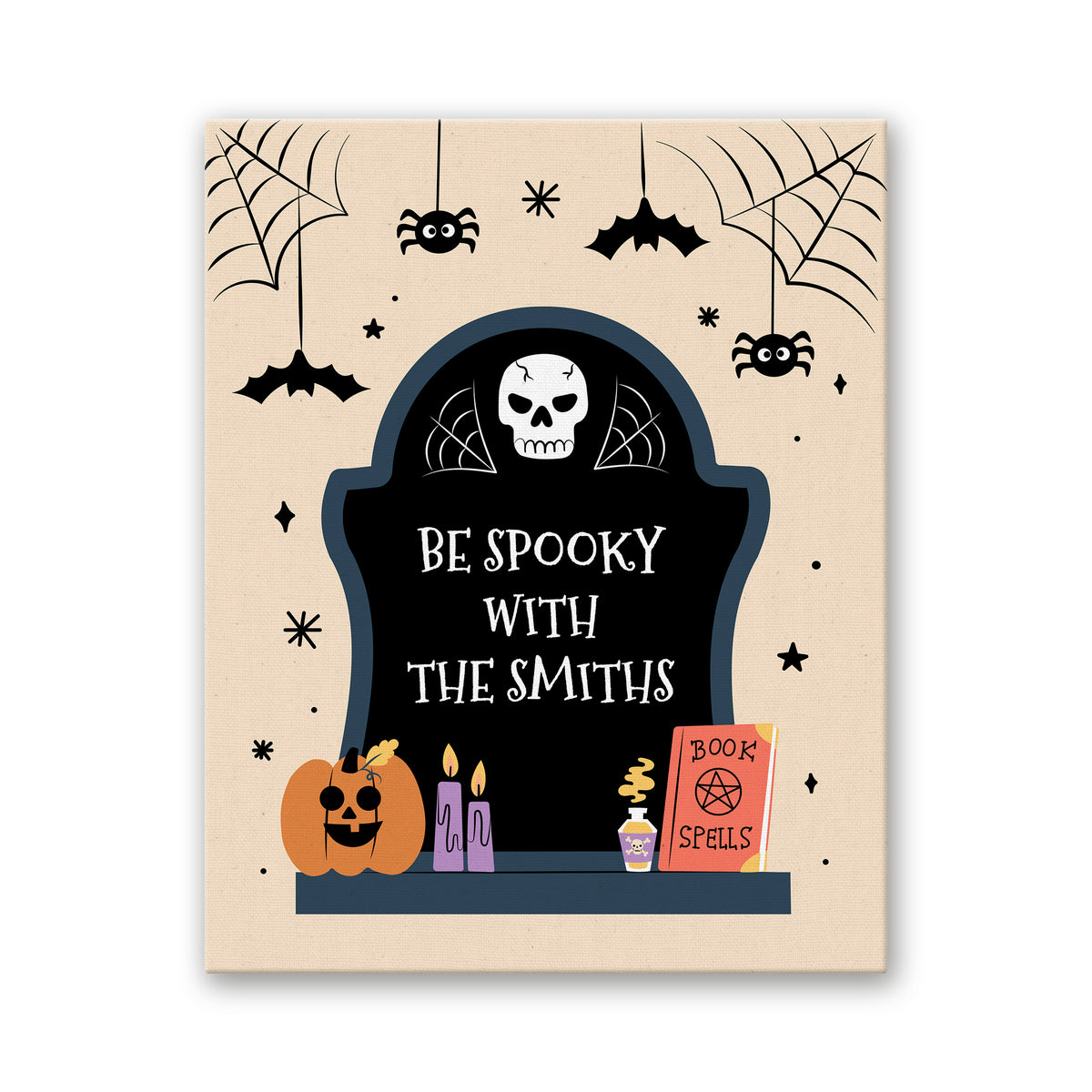Halloween Pumpkins At Cemeteryfor Canvas Art Wall