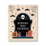 Halloween Pumpkins At Cemeteryfor Canvas Art Wall