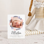 Floral Wreaths Birth Announcement Welcoming Our Blossoming Blessing
