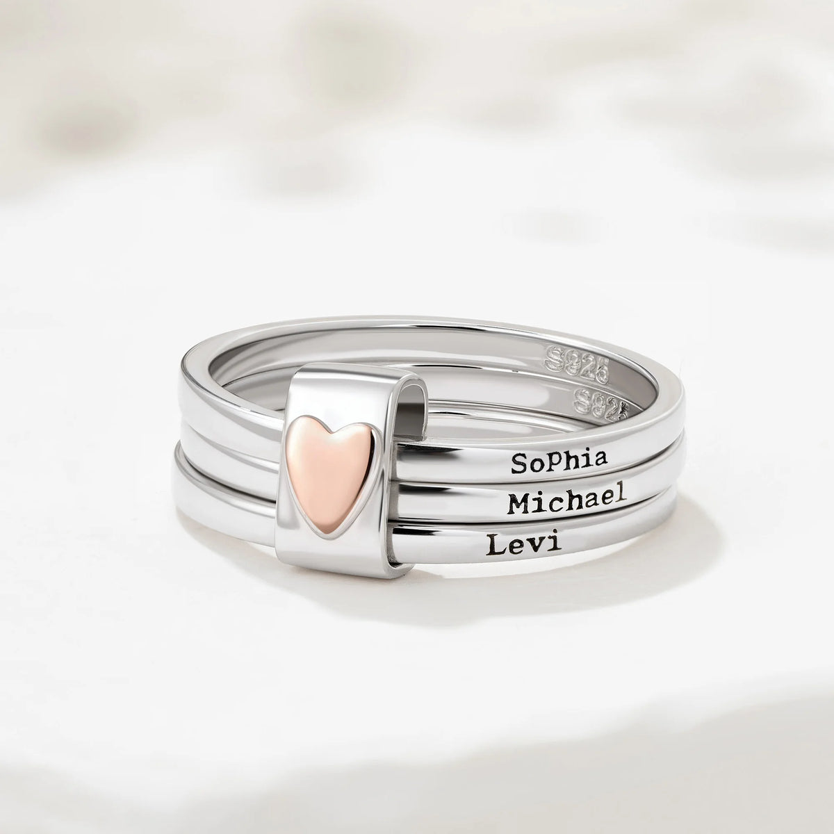 Personalized Name Stacking Rings