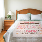Lovely Mother Beautiful Funny Cool Personalized Custom Blanket