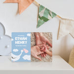 Stork Delivery Birth Announcement Announcing Our Bundle of Joy