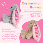 Custom Name Embroidered Plush Bunny: Ideal Easter, Birthday Gift for Little Ones