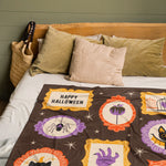 Haunted Halloween Candy Party Custom Name Blanket